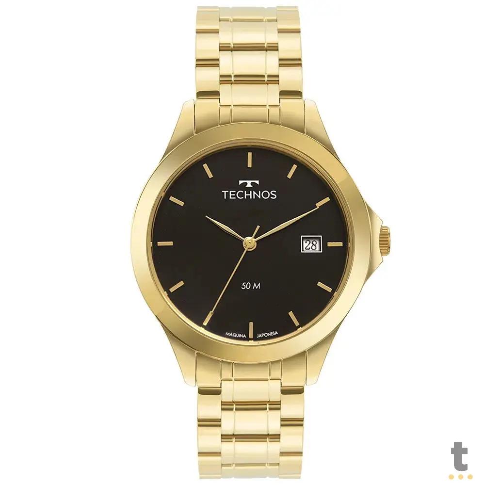 Relógio de Pulso Technos Steel em Aço Dourado - 1S13BWTDY/4P Truedata